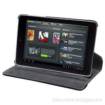 Black Rotation 360 Degrees Leather Case and Cover for Google Nexus 7-inch to be Stand for Any Degree